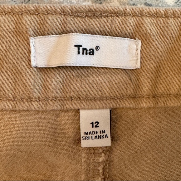Aritzia TNA Corbett Cargo Pant Size 12 Tan Loose Baggy Wide Leg 90s Y2K Utility - Picture 10 of 16